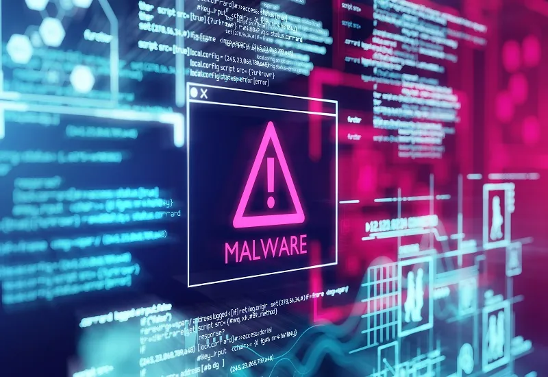 Virus på en dator.