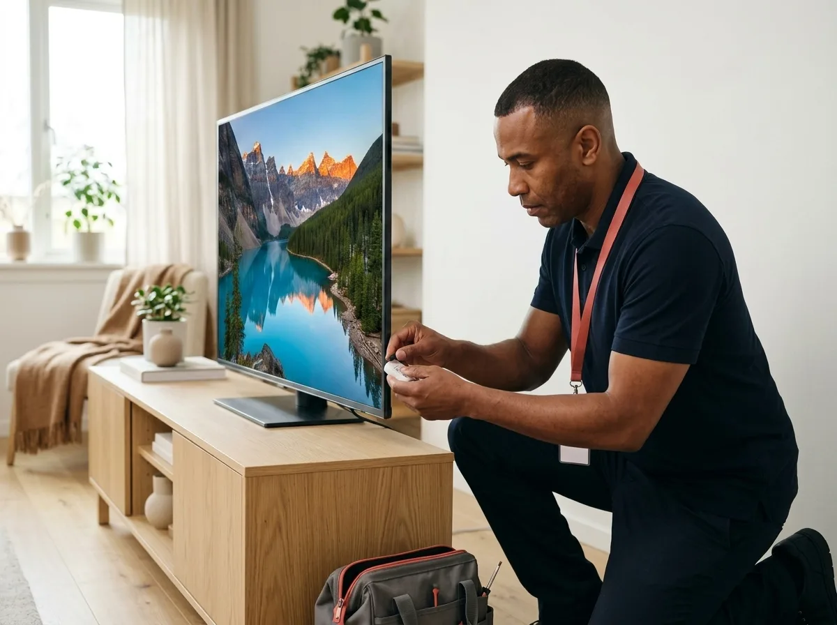 TechBuddy-tekniker hjälper till med philips tv
